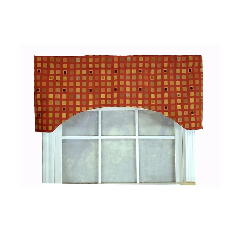 Rlf Home Modern Design Classic Fair And Square Arch Style Window Valance 50" x 17" Multicolor