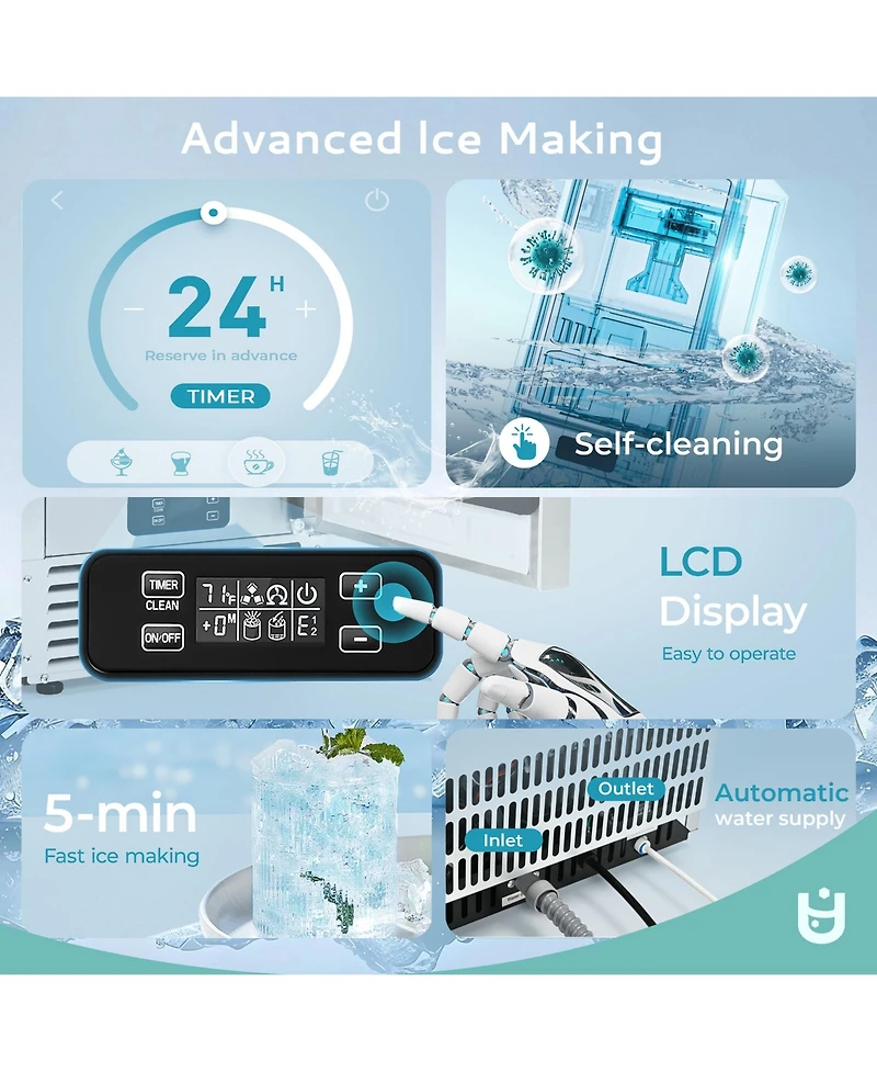 Euhomy Commercial Ice Maker Machine