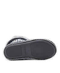 Dearfoams Women's Beth Faux Fur Fold Down Fuzzy Bootie House Slipper Boot