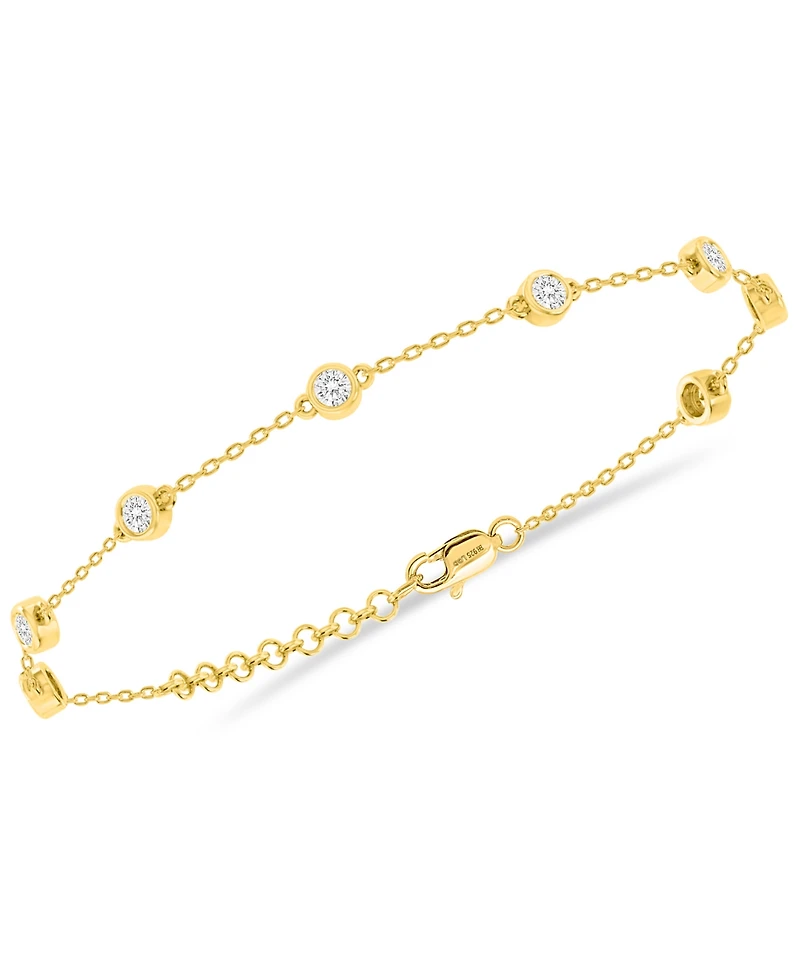 Forever Grown Diamonds Lab-Grown Diamond Bracelet (1 ct. t.w.) Sterling Silver (also 14k Gold Plated Silver)