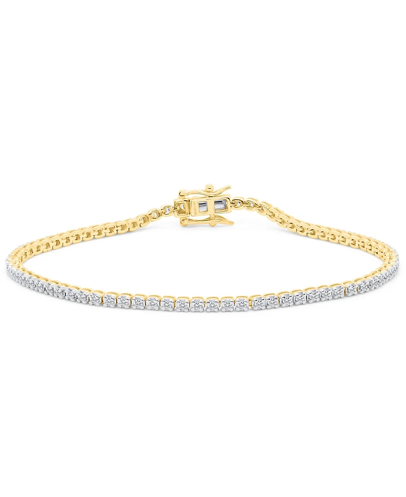 Forever Grown Diamonds Lab-Grown Diamond Bracelet (1 ct. t.w.) Sterling Silver (also 14k Gold Plated Silver)