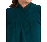 Miss Elaine Plus Long-Sleeves Short Robe