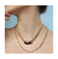 Sohi Women's The Sylvan-Snakechain Multi-Layer Necklace - California Gold