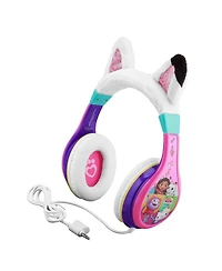 eKids Gabby's Dollhouse Cat Ears Volume-Limited Wired Kids Headphones