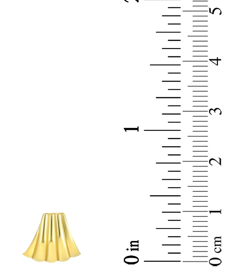 Macy's Bold Ribbed Stud Earrings in 10k Yellow Gold