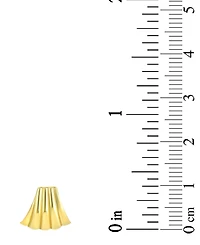 Macy's Bold Ribbed Stud Earrings in 10k Yellow Gold