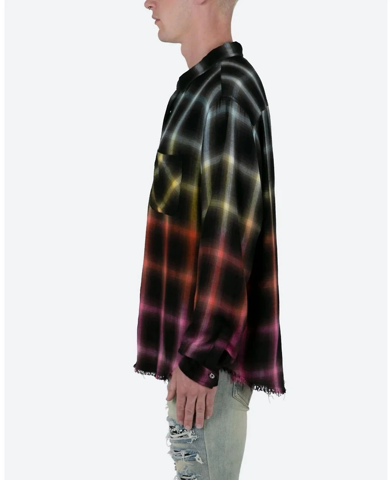 Loiter Men's mnml Ombre Flannel Shirt