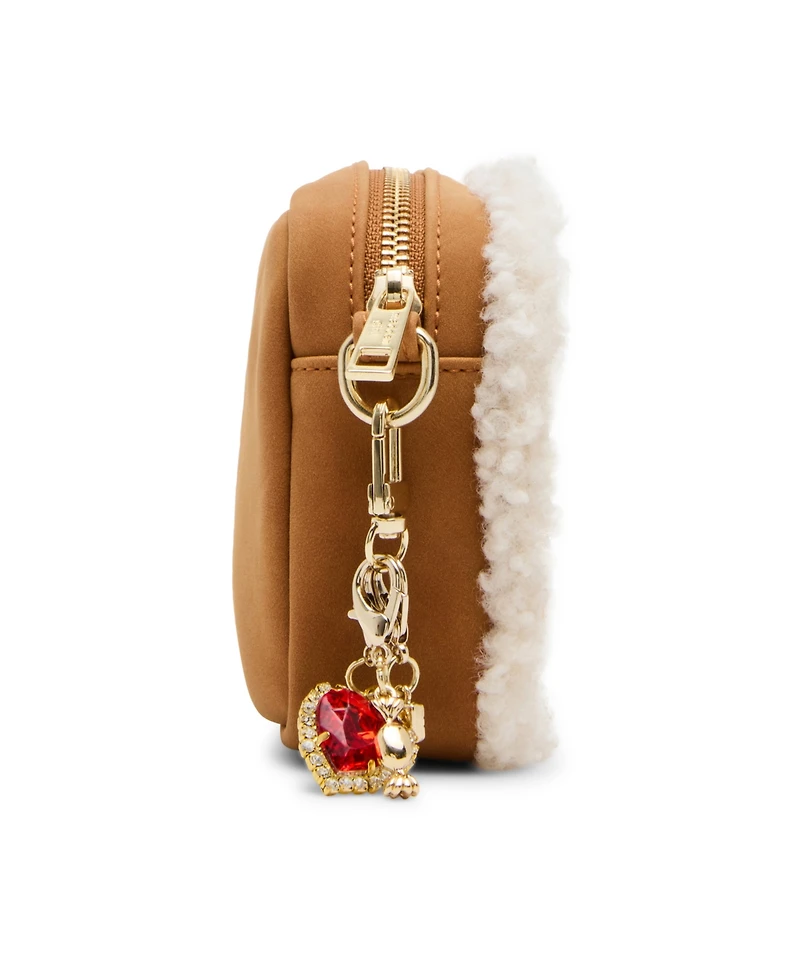 Madden Girl Elisen Nubuck/Sherpa Camera Crossbody
