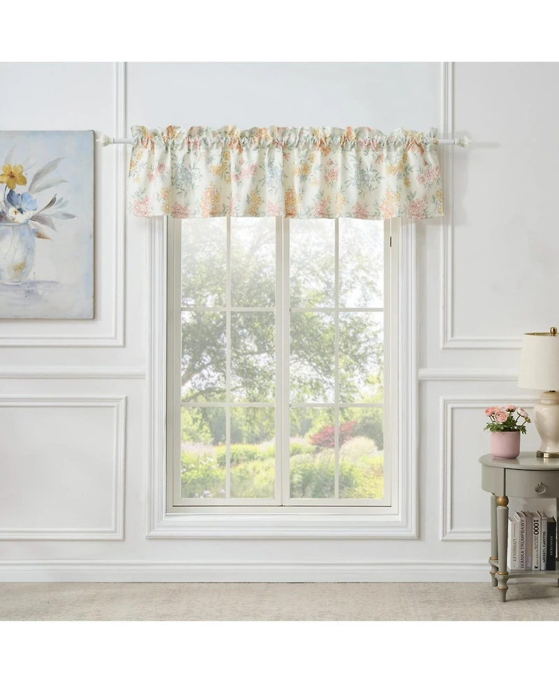 Greenland Home Fashions Chloe Light Filtering Semi Sheer 3" Rod Pocket Window Valance 84" x 16" Pastel