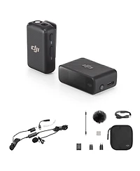 Dji Mic 2.4GHz Compact Digital Wireless Microphone System/Recorder for Camera & Smartphone with TASL500 Lavalier Microphone