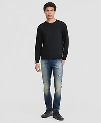 Guess Men's David Long Sleeve Crewneck Sweater