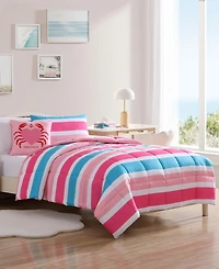 Nautica Cru Stripe Microfiber 4-Pc. Comforter Set, Full/Queen