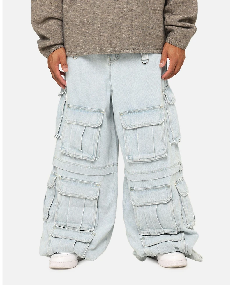 Loiter Men's Rave Multi Cargo Denim Jeans