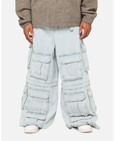 Loiter Men's Rave Multi Cargo Denim Jeans