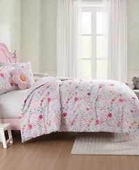 Laura Ashley Sunshine Flowers Microfiber 4-Pc. Comforter Set, Full/Queen