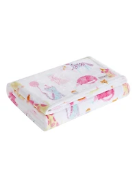 Laura Ashley Party Animals Ultra Soft Plush Fleece Throw, 60" x 50"