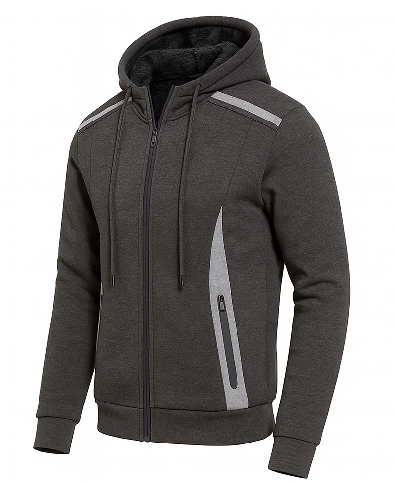 Blu Rock Men's Slim-Fit Reflective Tech Full-Zip Hoodie
