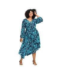 Avenue Women's Plus Endless Love Chiffon Dress