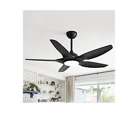 Sofucor 48-inch Matte 5-Blade Ceiling Fan with Six Speed Remote Control and Forward Reverse Function for Indoor Use