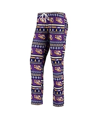 Concepts Sport Women's 2-Piece Purple Lsu Tigers Holiday Long Sleeve Top and Pants Sleep Set
