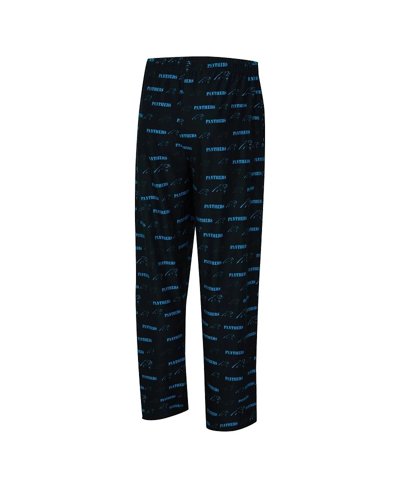 Concepts Sport Men's Black Carolina Panthers Mosaic All Over Print Pants