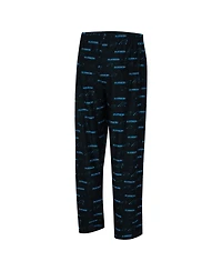 Concepts Sport Men's Black Carolina Panthers Mosaic All Over Print Pants