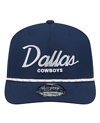 New Era Men's Navy Dallas Cowboys Script 9SEVENTY Adjustable Hat