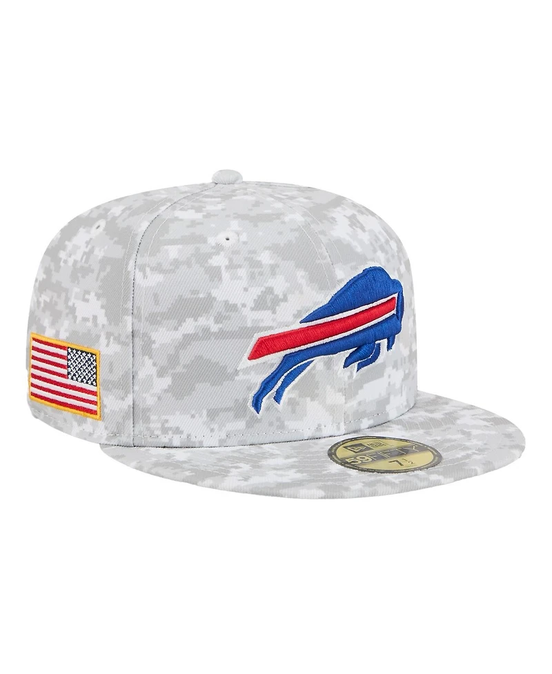 New Era Men's White Buffalo Bills 2025 Salute to Service Fan Pack 59FIFTY Fitted Hat