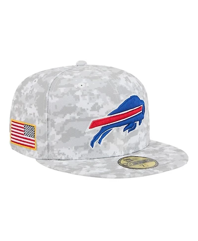 New Era Men's White Buffalo Bills 2025 Salute to Service Fan Pack 59FIFTY Fitted Hat