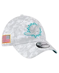 New Era Men's White Miami Dolphins 2025 Salute to Service Digital Camo Fan Pack 39THIRTY Flex Hat
