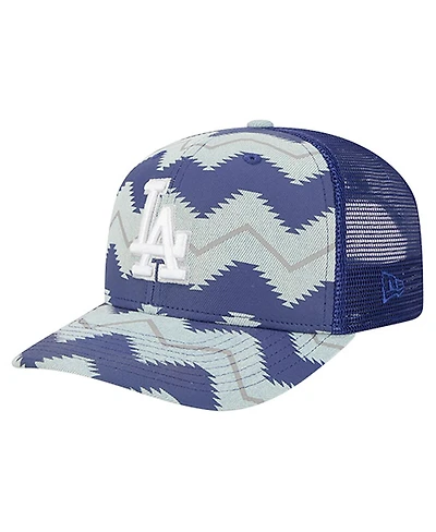 New Era Men's Denim/Royal Los Angeles Dodgers Aztec Denim 9SEVENTY Adjustable Hat