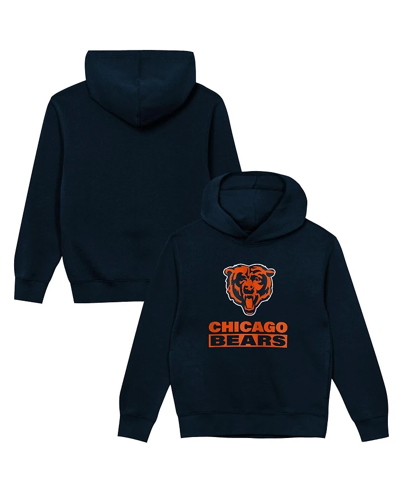 Outerstuff Toddler Navy Chicago Bears Back to Basics Hoodie
