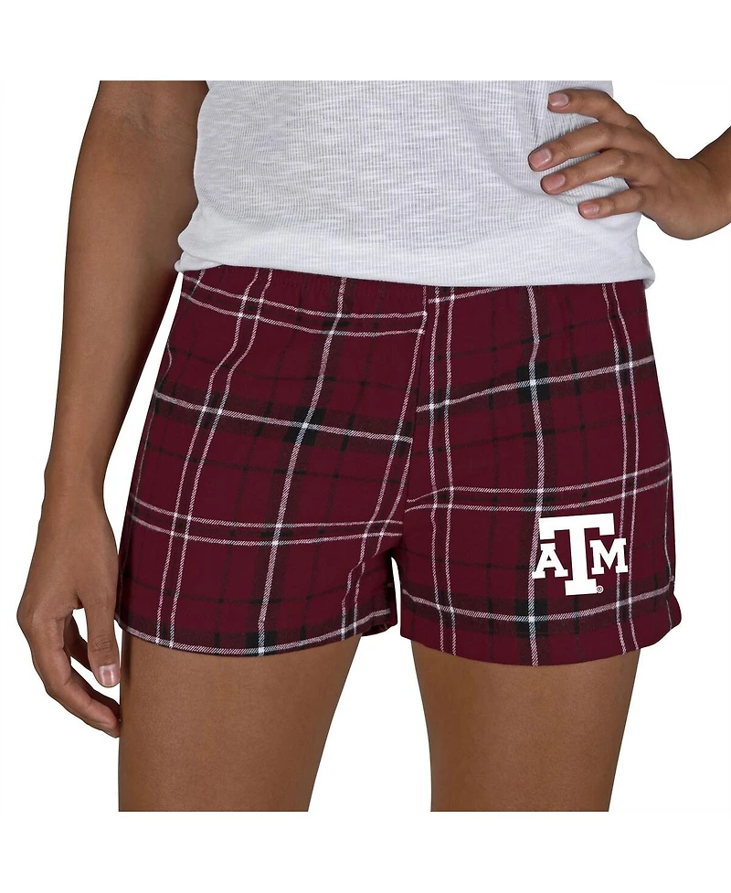 Concepts Sport Women's Maroon/Black Texas A&M Aggies Ultimate Flannel Shorts