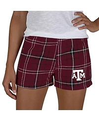 Concepts Sport Women's Maroon/Black Texas A&M Aggies Ultimate Flannel Shorts