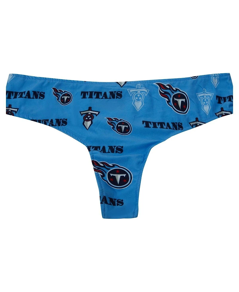 Concepts Sport Women's Light Blue Tennessee Titans Mosaic All Over Print Thong