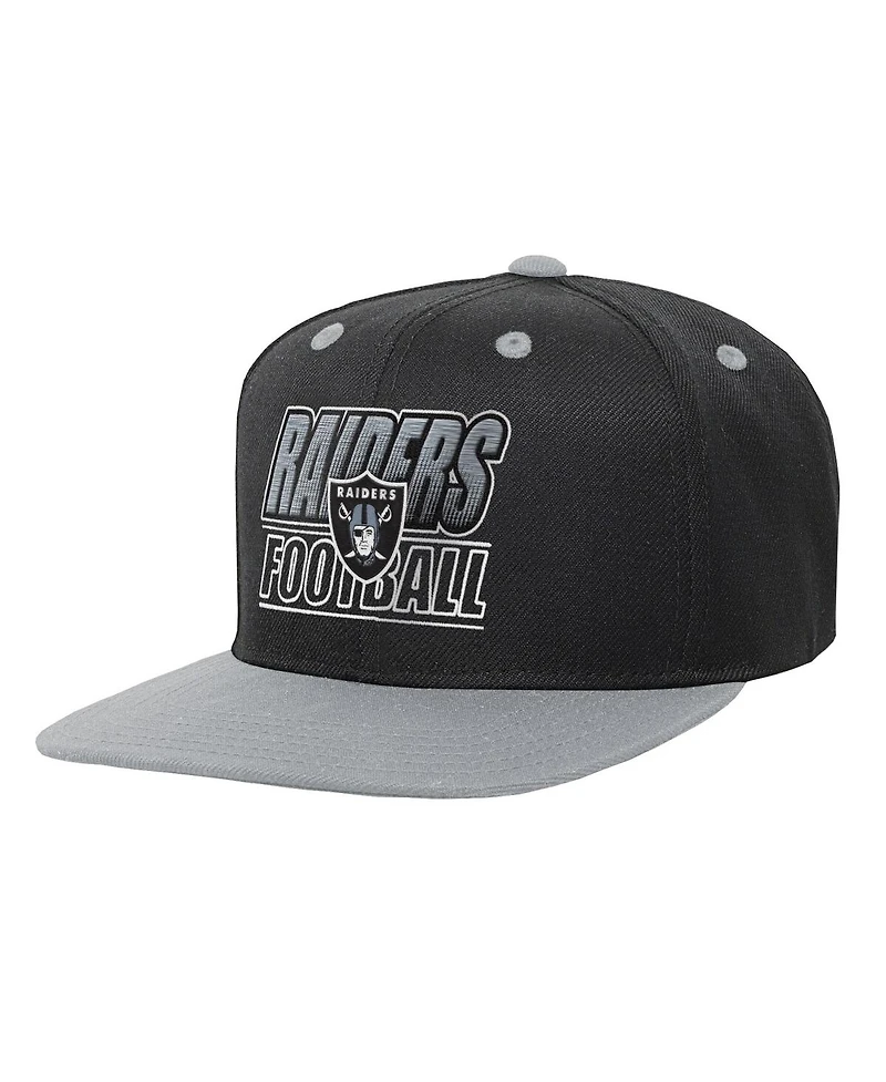 Outerstuff Big Boys and Girls Black Las Vegas Raiders Team Gradient Deadstock Snapback Hat