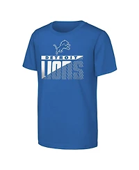 Outerstuff Big Boys and Girls 2-Pack Blue Detroit Lions Never Quit T-Shirt Set