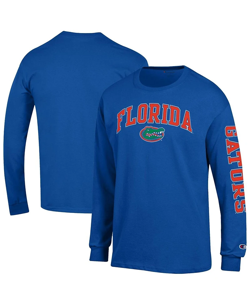 Champion Men's Royal Florida Gators Arch Over Logo 2-Hit Long Sleeve T-Shirt
