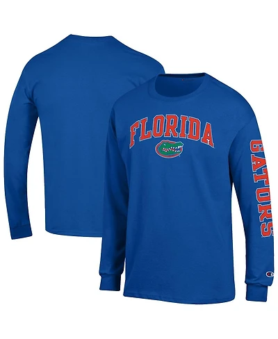 Champion Men's Royal Florida Gators Arch Over Logo 2-Hit Long Sleeve T-Shirt