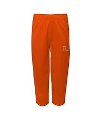 Outerstuff Baby Boys and Girls 2-Piece Green Miami Hurricanes Team Logo Red Zone Top Pant Set