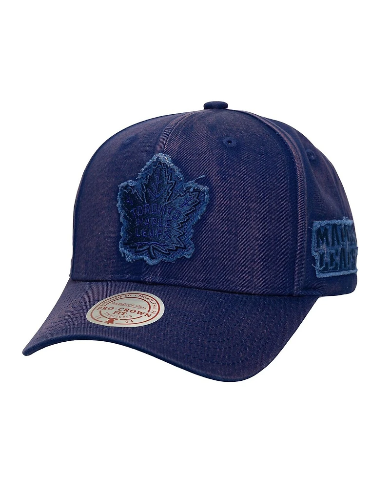 Mitchell & Ness Men's Navy Toronto Maple Leaf's Downtown Snow Wash Pro-Crown Adjustable Hat
