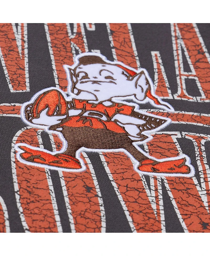 Mitchell & Ness Men's Black Cleveland Browns Downtown Crew Vintage Logo Sweatshirt