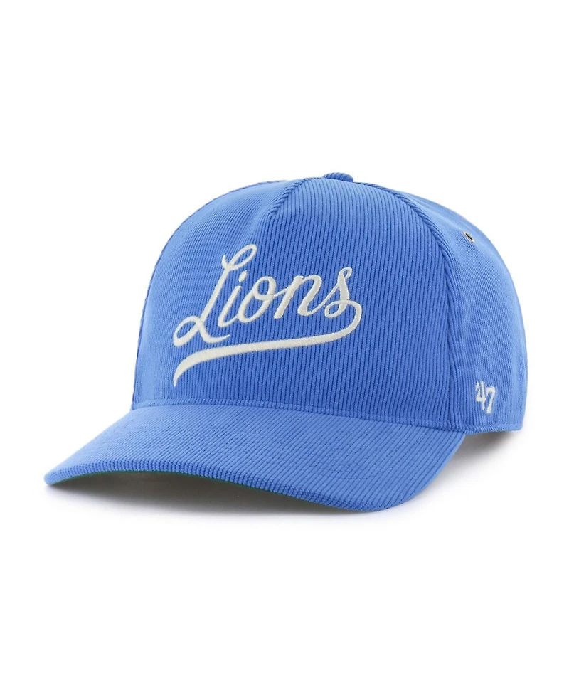 '47 Brand Men's Blue Detroit Lions Golden Age Corduroy Hitch Adjustable Hat