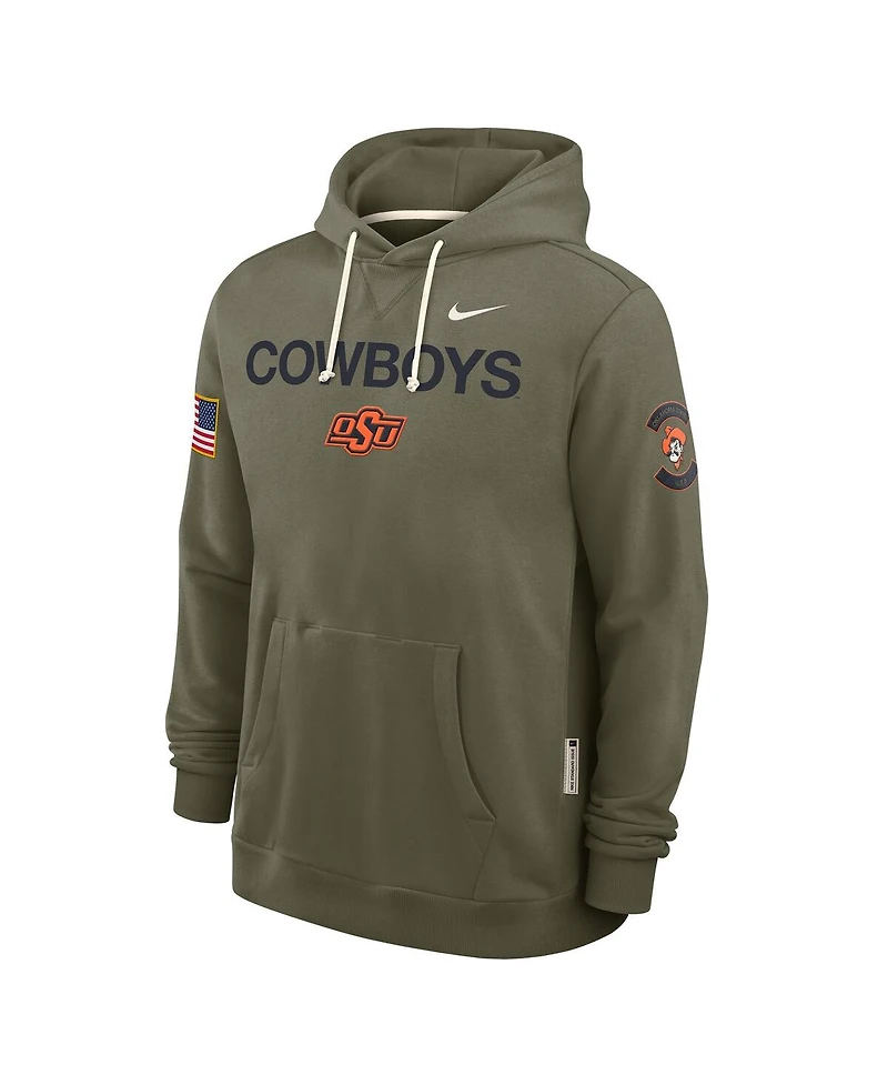 Nike Men's Olive Oklahoma State Cowboys 2025 Military Appreciation Dri-fit Hoodie