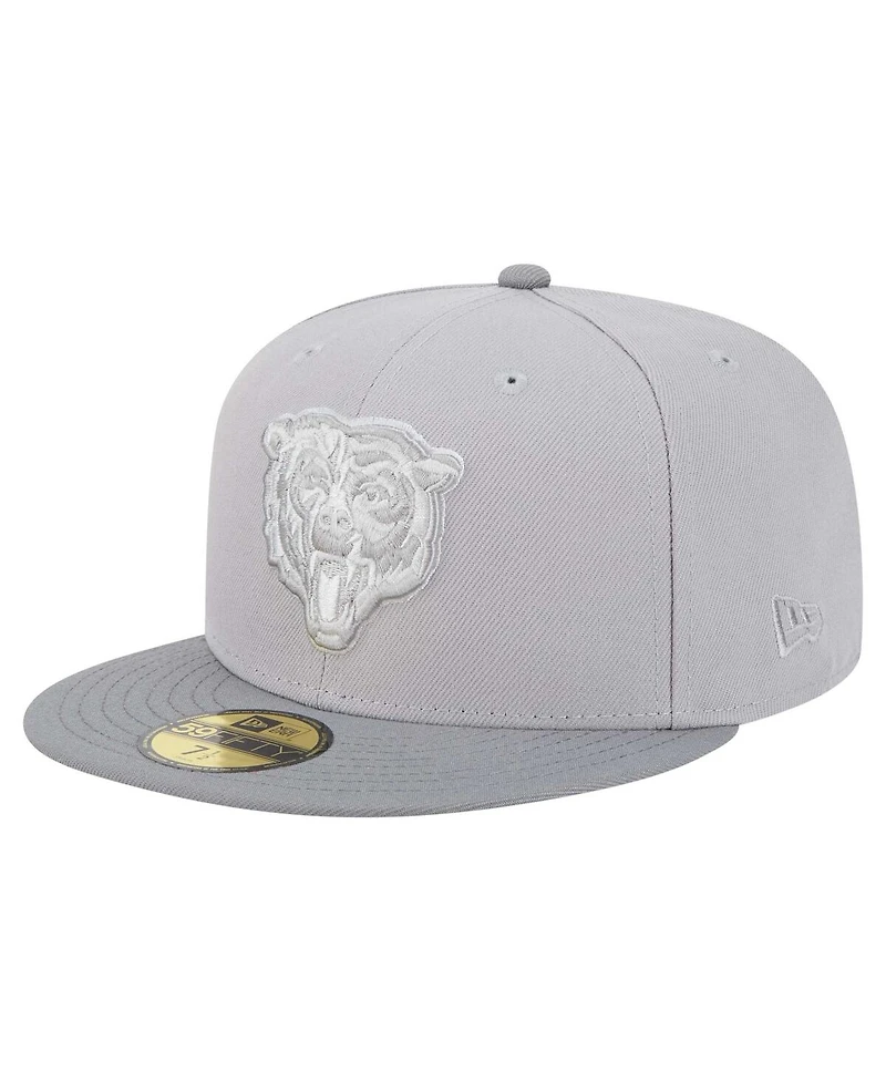 New Era Men's Gray/Graphite Chicago Bears Iron Cloud 59FIFTY Fitted Hat