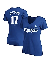 Fanatics Women's Shohei Ohtani Royal Los Angeles Dodgers 2025 World Series Plus Size Name Number T-Shirt