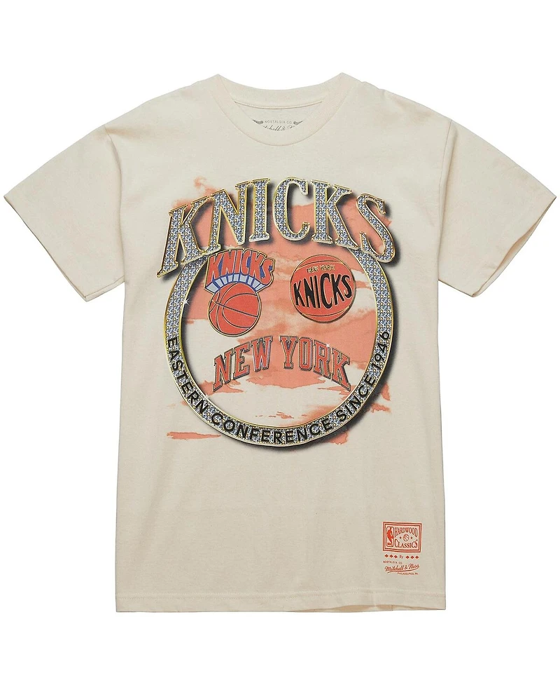 Mitchell & Ness Men's White New York Knicks Big Tall Hardwood Classics Crown Jewels T-Shirt