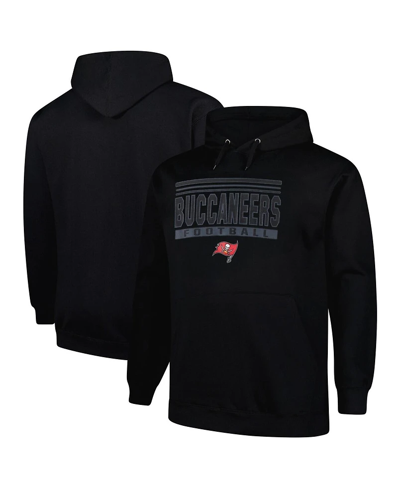 Fanatics Men's Black Tampa Bay Buccaneers Big Tall Pop Pullover Hoodie