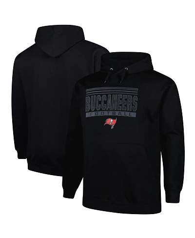 Fanatics Men's Black Tampa Bay Buccaneers Big Tall Pop Pullover Hoodie