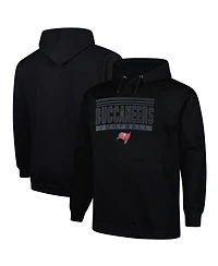 Fanatics Men's Black Tampa Bay Buccaneers Big Tall Pop Pullover Hoodie